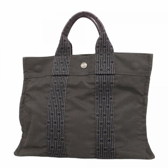 Hermes Hermès Air Line PM Tote Bag, Canvas, Gray, Women's, P1356771 - Picture 1 of 14
